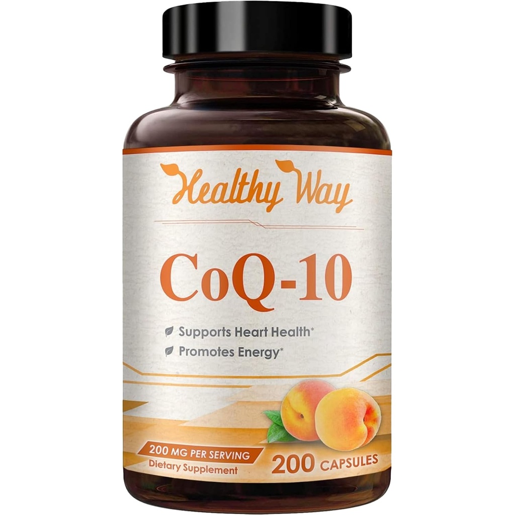 Coenzyme Q10 200mg CoQ10の補足-心の健康、酸化防止及びエネルギー サポートのための毎日のCoQ10 200mgの粉のカプセル-非GMOの速い吸収のUbiquinone Q10 Coenzyme (単一)
