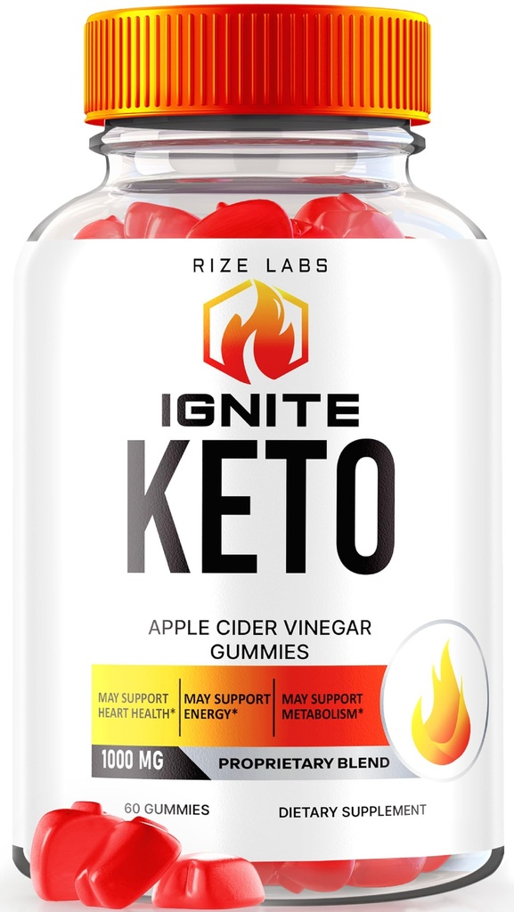 rize labs Ignite Keto ACV Gummies for Advanced Weight Loss, Keto Ignite Supplement (60 Gummies)