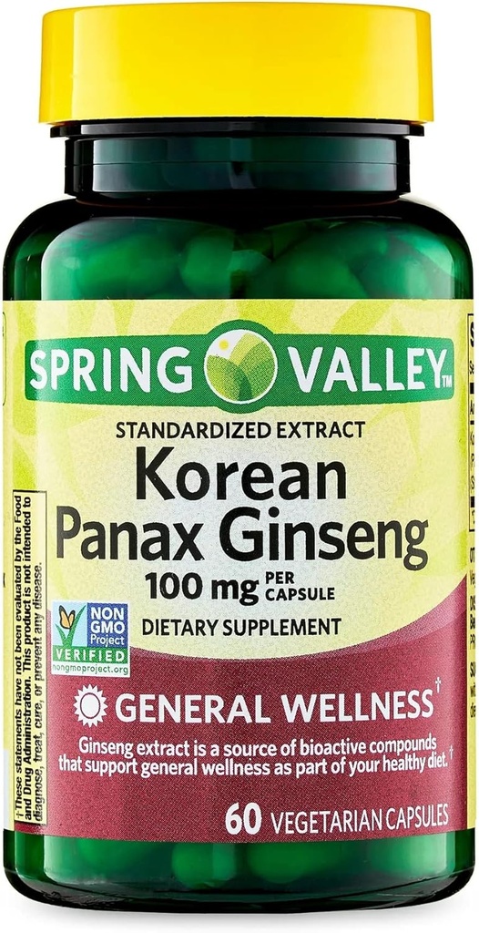 収斂の韓国のPanax Ginsengのベジタリアンのカプセル、100のmg、60の計算