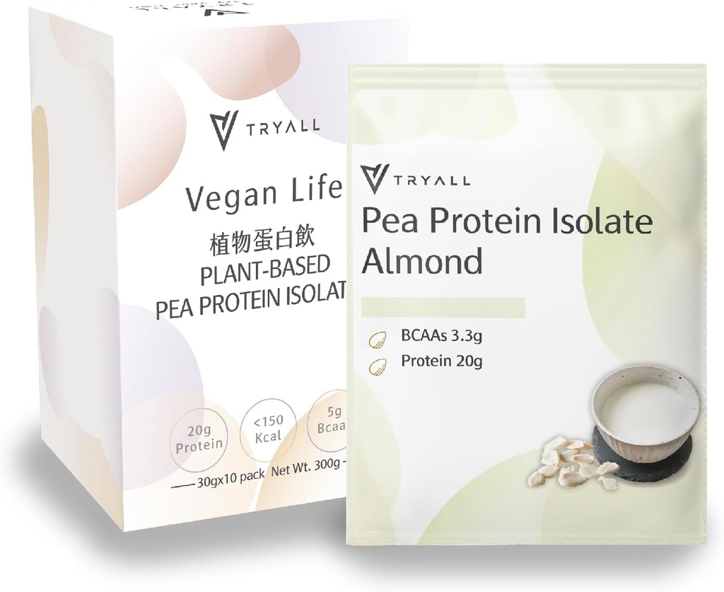 TRYALLの植物はPeaの蛋白質の粉の隔離剤(蛋白質の20g)旅行磨き粉(10のパック)を基づかせていました