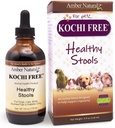 Amber NaturalZ Kochi 犬、猫、鳥、ウサギ、ギニア豚のハーブ無料サプリメント | ヘルシーな腸機能をサポート | 消化バランスの自然な援助 | 4 液体オーングラスボトル