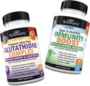 Glutathione Complex with Milk Thistle Extract, Vitamin C & Quercetin + 17-in-1 Immunity Boost Supplement with Elderberry, Vitamin C, Echinacea & Zinc - Promotes Liver & Immune Support