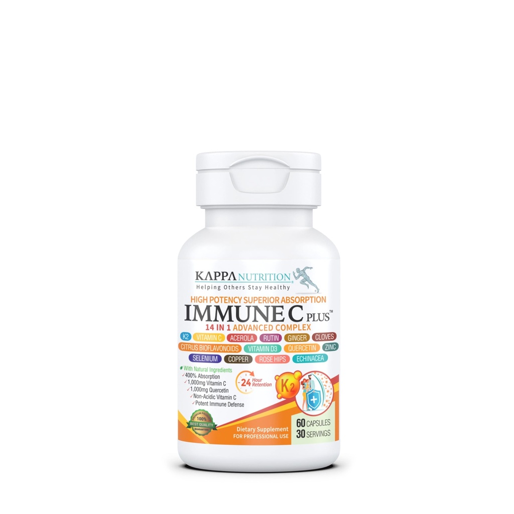Quercetin 1,000mg、ビタミンC 1,000mg、亜鉛50mg、ビタミンD3 5,000iu、Selenium、銅、Acerola、ジンジャー、Rutin、ビターオレンジ、ローズヒップ、Echinacea、免疫C Plus、1免疫C Plus(60カウント)