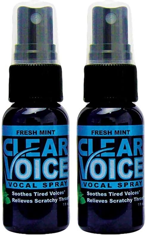 明確な声の口頭喉のスプレーのSingingのEaseの明快さのSoothing Dampenerの保湿剤の救助のVocalのEzeの減力剤のブースターの処置、米国で作られて、新しいミントの味(2パック)