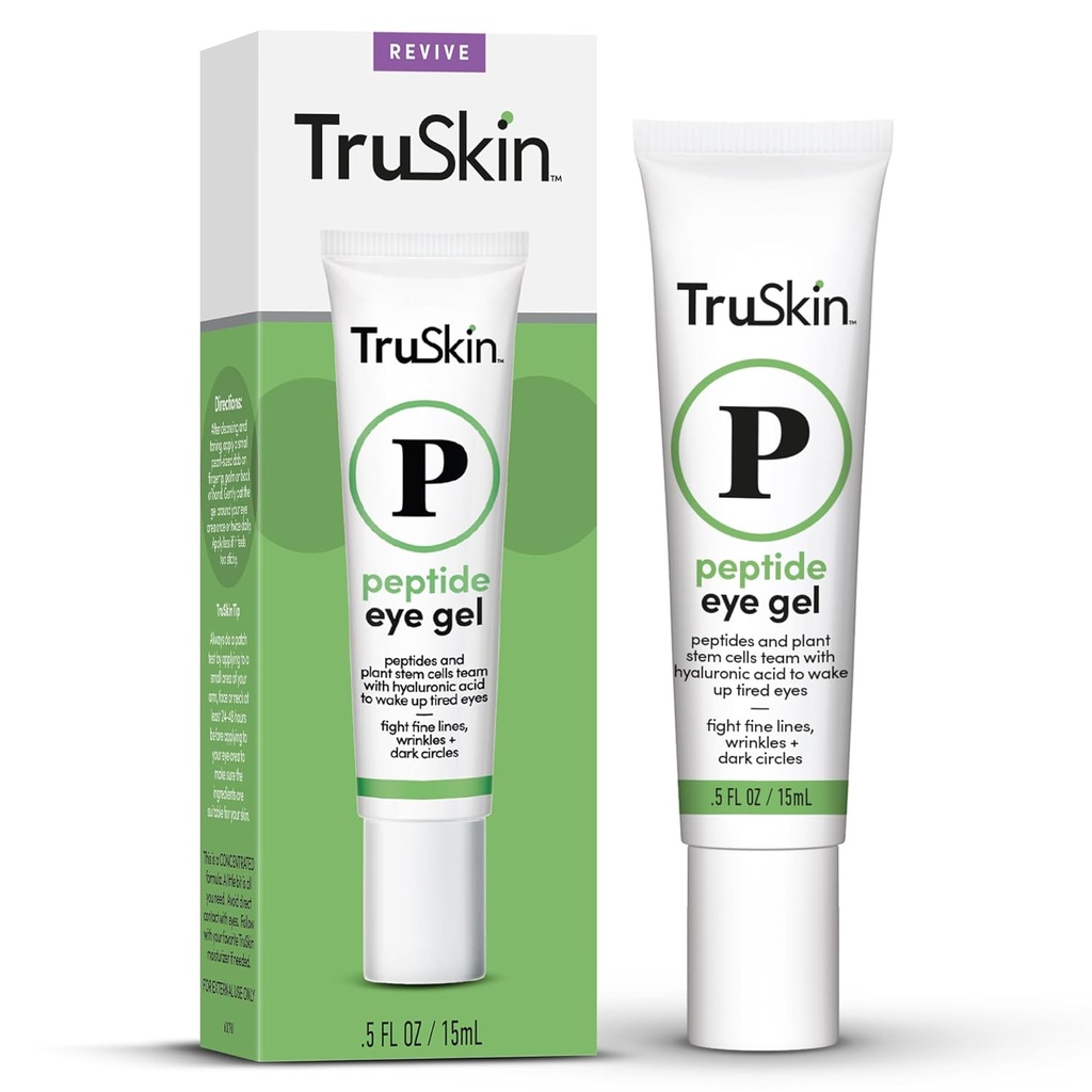 TruSkinのペプチッド目ゲル–より明るい目区域のためのダーク サークル及びラインの改良–ペプチッド、植物の幹細胞、Hyaluronic酸の目の心配の下–は疲れた目、0.5のflのozを目覚めます