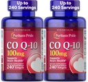 Puritan's Pride Coenzyme CoQ10 100mg、心の健康のための栄養補助食品、血圧、経口Gum健康、および健康な老化サポート、240の急速な解放のSoftgels、2パック