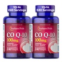 Puritan's Pride Coenzyme CoQ10 100mg、心の健康のための栄養補助食品、血圧、経口Gum健康、および健康な老化サポート、240の急速な解放のSoftgels、2パック