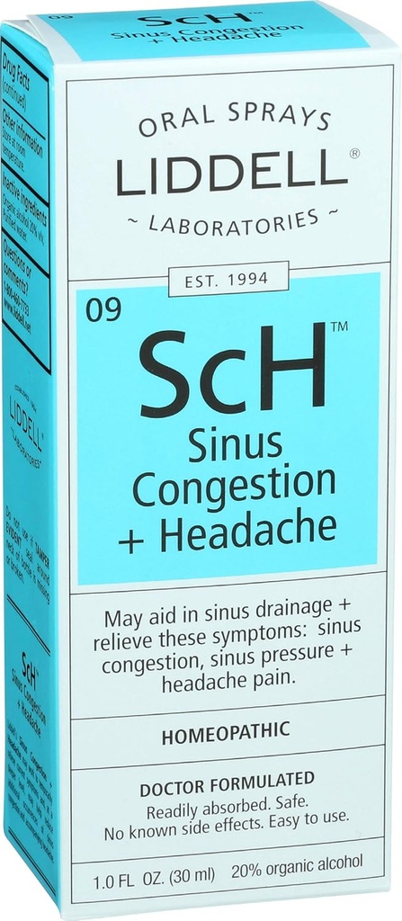 Liddell Homeopathic Sinusの輻輳および頭痛のスプレー、1つの液体Ounce