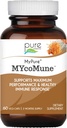 PURE ESSENCE LABS MYCOMune免疫サポートサプリメント - 濃縮有機マッシュルームパウダーエキス - Reishi, Lion's Mane, Cordyceps, Chaga, Shiitake, Maitake - 60キャップ
