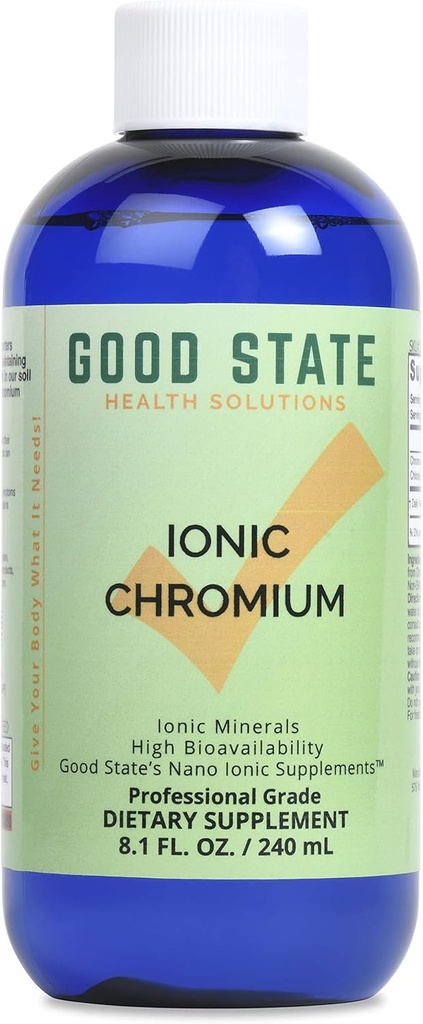 良好な状態の液体イオンクロム(600 mcg - 8 fl ozの96サービング)