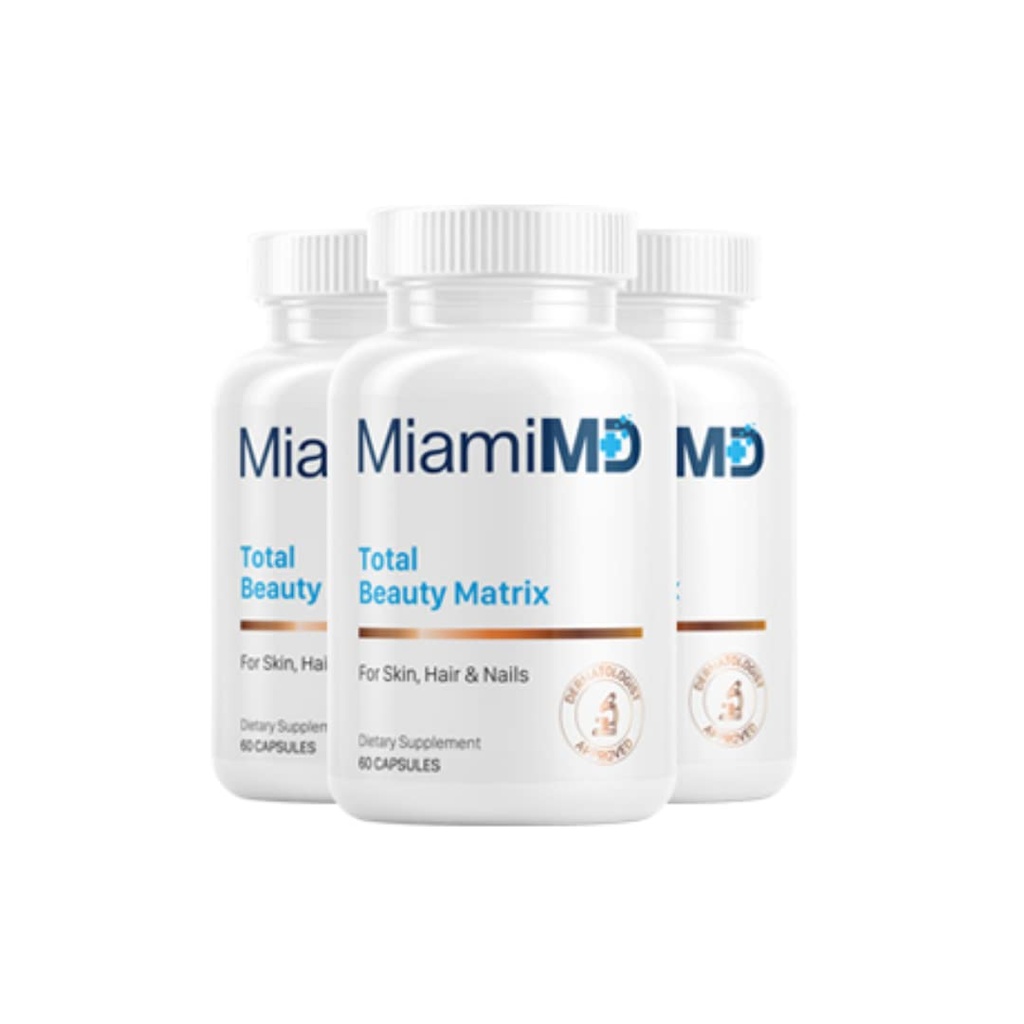 マイアミMDの女性のトータルビューティーマトリックスコラーゲンサプリメント - 髪、皮膚、爪のためのビタミンCとコラーゲンカプセル - Cruelty Free - 60カプセル
