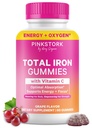 女性のためのピンクの嵐の胎児の鉄の補足のガミー - ビタミンCの20のmg - 欠乏、エネルギーおよび血の建築者のためのブドウのChewable - 60のGummy Chews