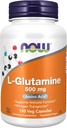 NOW Foods Supplements, L-Glutamine 500 mg, Nitrogen Transporter*, Amino Acid, 120 Veg Capsules
