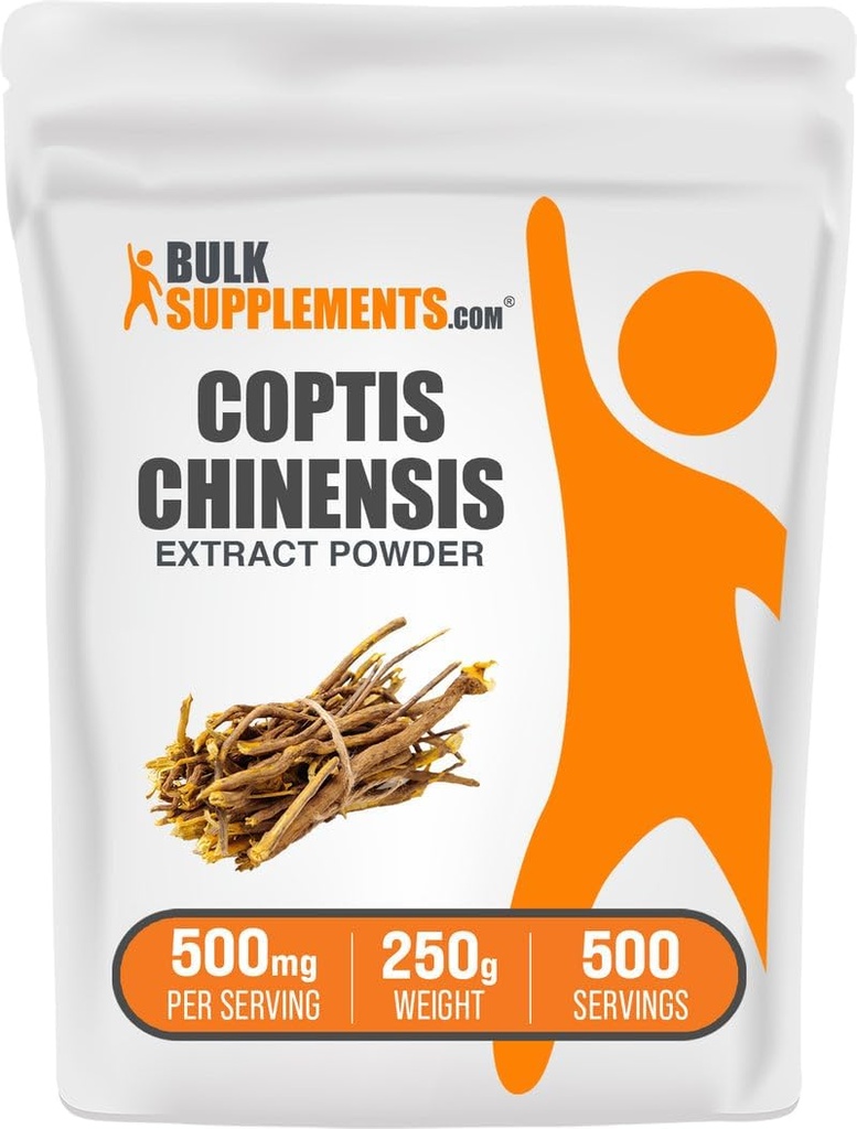 BulkSupplements.com Coptis Chinensis Extract Powder - ゴールデンスレッドサプリメント、ハーブサプリメント - ビーガン&グルテンフリー、給食当たり500mg、250g(8.8オンス)(パッケージ1)