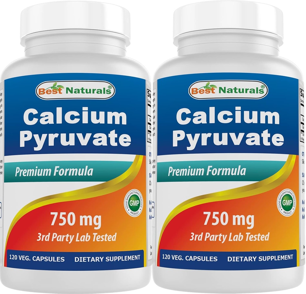 Calcium Pyruvate 750 mg 120 カプセル による ベストナチュラル (パック 2)