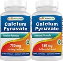 Calcium Pyruvate 750 mg 120 カプセル による ベストナチュラル (パック 2)