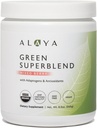 Alaya Organic Super Greens Powder - プレミアムグリーンジューススーパーフードサプリメントパウダー - アダプトゲン、抗酸化剤、プロバイオティクスブレンド - USDA Organic、非GMO、ビーガン - 30サービング(ミックスベリー)
