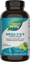 Nature's Way Mega 3/6/9 Omegaのブレンド、サポート健康な皮、接合箇所、心臓血管機能*、魚、フラックス、ホウラージュオイル、180のライムの味付けされたSoftgels (包装5月 Vary)