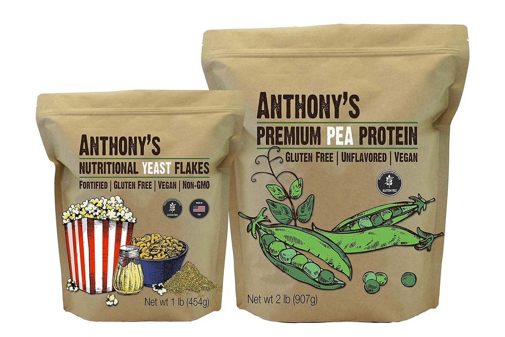 Anthony's Premium Pea Protein 2lb & Nutritional Yeast Flakes 1lb, オーストラリア