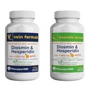 VITASUPPORTMD - 静脈およびリンパ式バンドル、Diosmin Hesperidin 1000 mg、2x60カプセル、循環、リンパおよび静脈サポートのためのMPFFコンプレックス