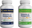 VITASUPPORTMD - 静脈およびリンパ式バンドル、Diosmin Hesperidin 1000 mg、2x60カプセル、循環、リンパおよび静脈サポートのためのMPFFコンプレックス