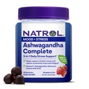 NatrolのAshwagandhaの完全なガミー、3 1の毎日のストレス サポートは気分をよくし、時事の圧力および疲労、30のガミー、15日の供給まで支えます