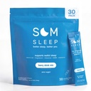 Som Sleep, Calm Sleep Powder Drink Mix, 3mg Melatonin, マグネシウム, ビタミンB6, L-Theanine & GABA – ビーガン, Ketoフレンドリー – ゼロシュガーベリー, 30パック