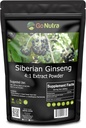Go Nutra Siberian Ginseng - Eleuthero Root Powder | 4:1 Extract 4X Times Stronger | サポート エネルギー & Stamina | 自然 & 適応性 | Eleutherococcus のセニティコス | 非GMO | 1lb (16 Ounce)