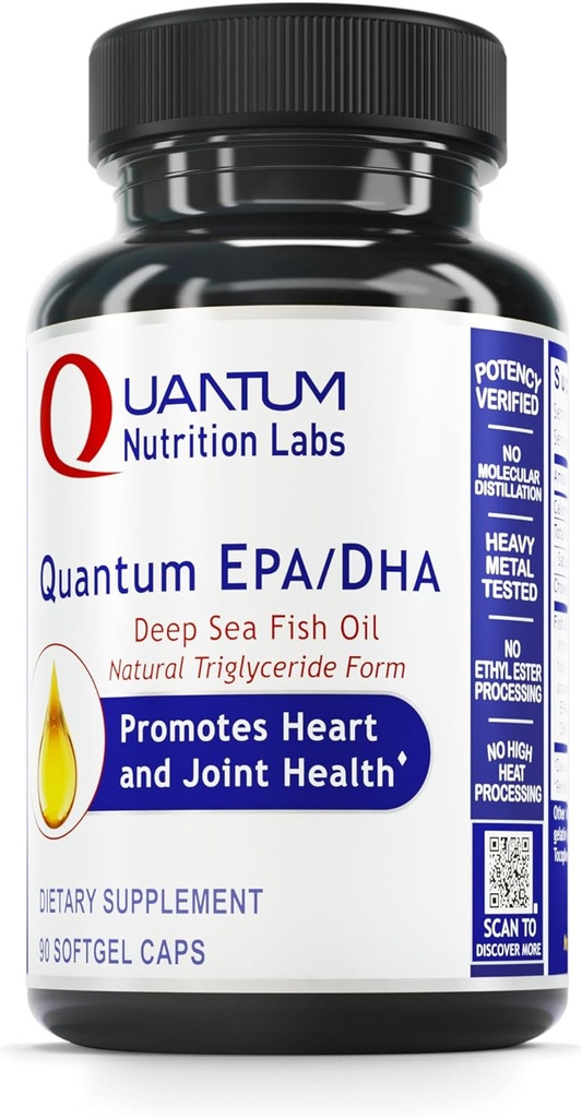 量子の栄養の実験室EPA DHAの魚油のSoftgels - Omega 3の魚油、オメガ3の補足、EPA DHA、オメガ3脂肪酸は女性及び人、自然のための補います - 90 Softgelのカプセル