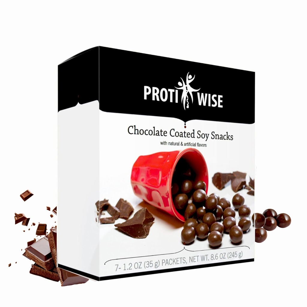 ProtiWise 高たんぱく質 15g 豆乳 | チョコレート | 7/Box | 減量, KETO ダイエットフレンドリー, ハンガーコントロールスナック | 低脂肪, 低カロリー, 低糖