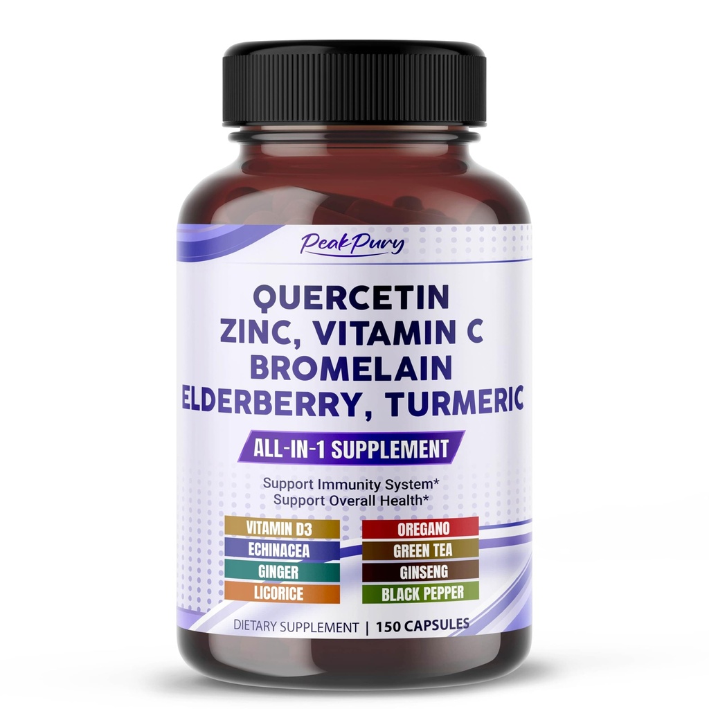 Quercetin のエルダーベリーのターメリック ビタミン C 亜鉛-免疫サポート-米国製
