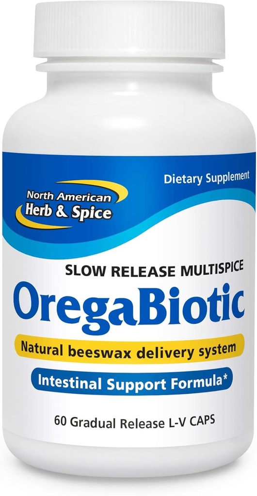 北米ハーブ&スパイスオレガバイオティック - 60カプセル - 免疫システム&消化サポート - 髪、皮膚&爪の健康 - ブラックシードオイル、カミンオイル、オレガノオイル、セージオイル - 非GMO - 30トータルサービス