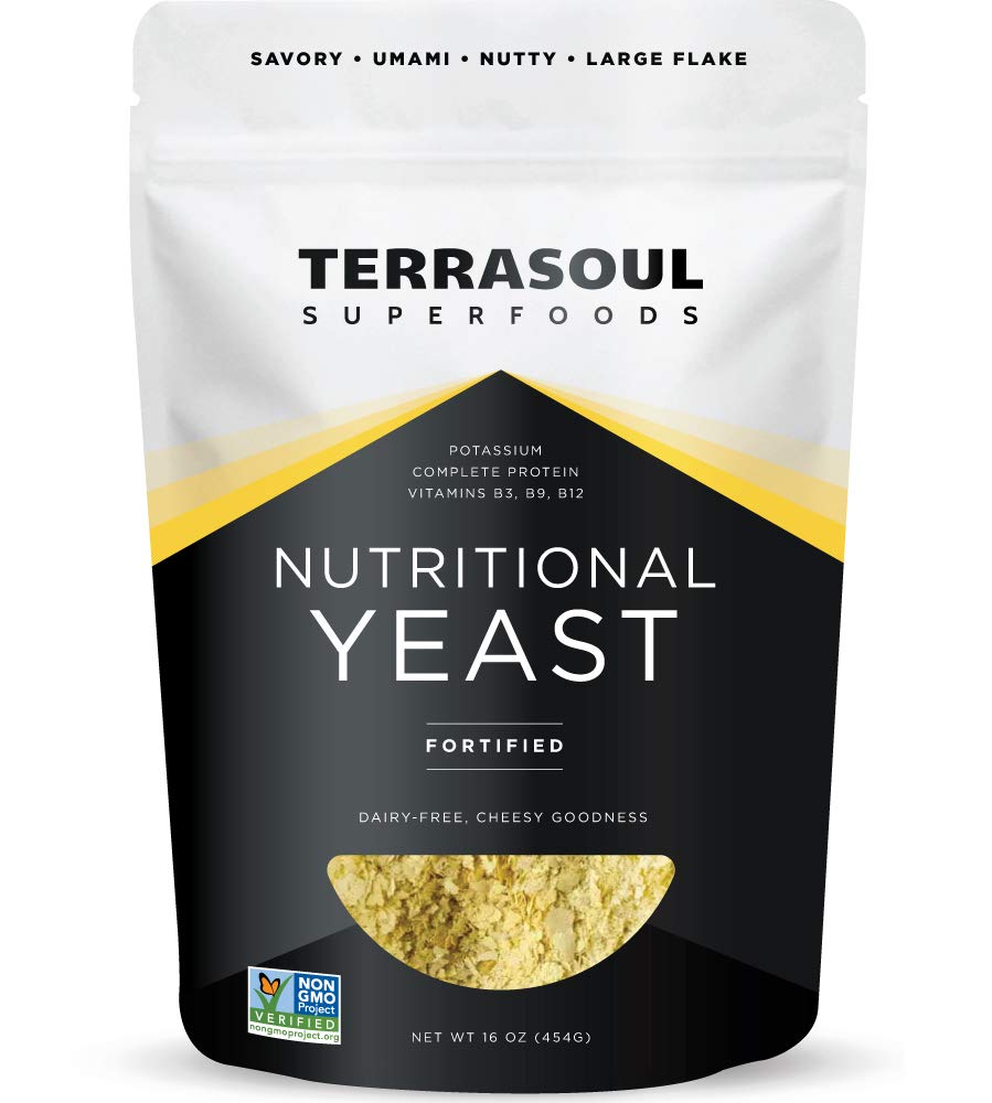 Terrasoul Superfoods Premium栄養酵母フレーク、16oz - 強化された | グルテンフリー | 非GMO | ビーガン