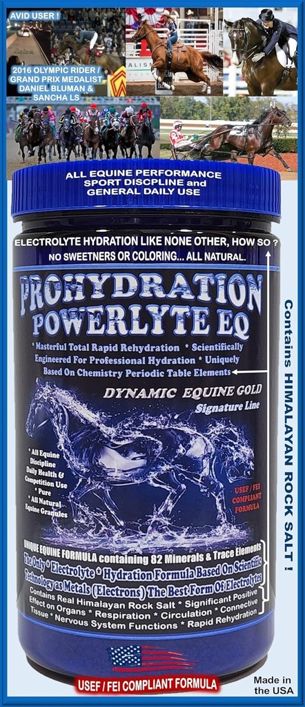 PROHYDRATION EQ...Equine Electrolyte/Professional Hydration Matrix Systemフォーミュラの新品種。 1080g (60日のサービング)