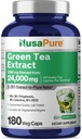 NusaPure緑茶20:1抽出物、1200mg 24000mg、180ビーガンカプセル、50%EGCG、98%ポリフェノール、80%カテキン