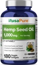 NusaPure Hemp Oil 1,000mg/サービングあたり, 180 Veggie Softgels, Non-GMO, ビーガン