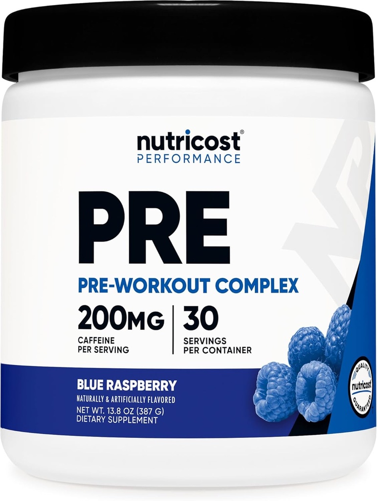 Nutricostプレワークアウトコンプレックスパウダー(30サービング、ブルーラズベリー) - Beta-Alanine、タウリン&アミノ酸によるプレワークアウトサプリメント
