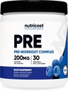 Nutricostプレワークアウトコンプレックスパウダー(30サービング、ブルーラズベリー) - Beta-Alanine、タウリン&アミノ酸によるプレワークアウトサプリメント