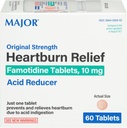 主要な元の強さのHeartburnの救助-Famotidineのタブレット、10のmg -酸の減力剤- 60のタブレット