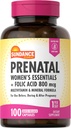 Sundance Prenatal Multivitamin | with Folic Acid | 100 Quick Release Capsules | 800 mcg | Non-GMO, Gluten Free Supplement for Women