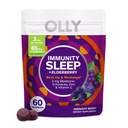 OLLY免除の睡眠のGummy、免疫および睡眠サポート、3mg Melatonin、Echinacea、亜鉛、ビタミンC、Chewableの補足、ベリー- 60の計算