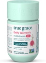 True Grace Daily Women’s Multivitamin 50+ - 60 Easy-to-Swallow Tablets - Immune, Energy, Longevity & Memory Support - Vegan - Gluten, Soy & Iron Free - 30 Servings