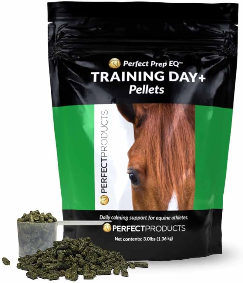 パーフェクト プレップ EQ トレーニング Day+ ペレット ショー 安全な馬 Calming サプリメント (3 ポンド)