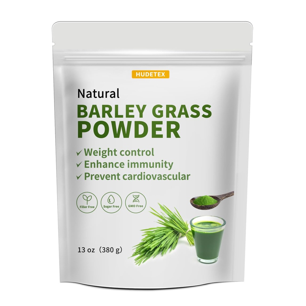 Barleyの草ジュースの粉13のoz - 100%の純粋な小麦草の粉、サポートCardiovascular、肝臓および消化機能、ビーガン、マルトデキストリン及び砂糖無し。