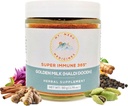 Mt.Meruの薬のAyurvedicのHaldi Doodh/GoldenのミルクのSuperblend -免疫のブーストの方式、Glutenなし、頭脳の健康のための、高いCurcumin LakadongのターメリックとのGutサポート(1.76oz/50g)