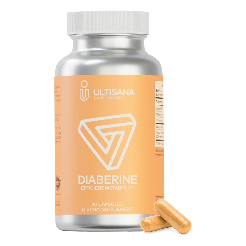 Diaberine Berberine HCLの補足 | 心臓の健康、エネルギーブースト、代謝及び免疫機能をサポート | ビタミンB12、マグネシウム及びクロムのBerberine 500mg | 非GMO及びビーガン、90の計算