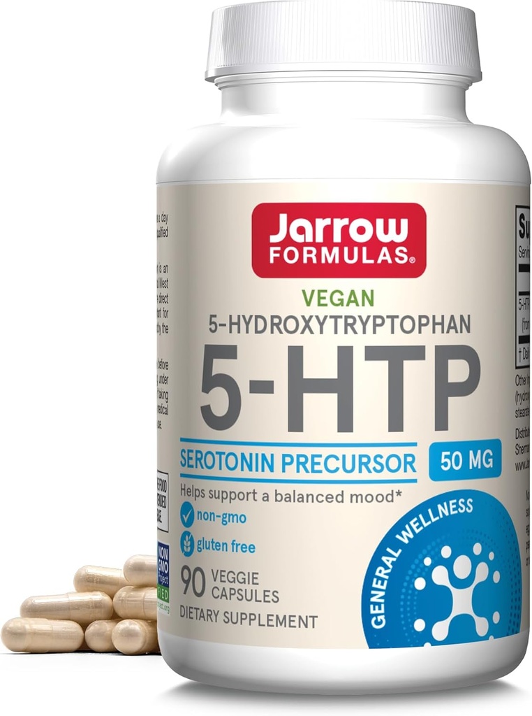 Jarrow Formulas® 5-HTP、100mg、Serotonin Precursor、90 Veggieカプセル、90日の供給