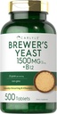ビタミンB12によるカレルビール酵母錠 | 1500mg | 500カウント | 非GMO・ベジタリアンサプリメント