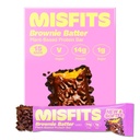 Misfitsビーガンプロテインバー、Brownie Batter - 更新レシピ | 植物ベース、低砂糖&炭水化物、ハイファイバースナック | パック15