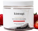 Kintsugi KeraSweet 髪 毛 強化 Gummy- 助け 戦闘 サイン の 老化 髪, サプリメント のための 強い, ボリューム ストランド- サポート ヘルシー, フルア 見える 髪 w/ B12, 見た Palmetto, ACV ( いちご, 60ct)